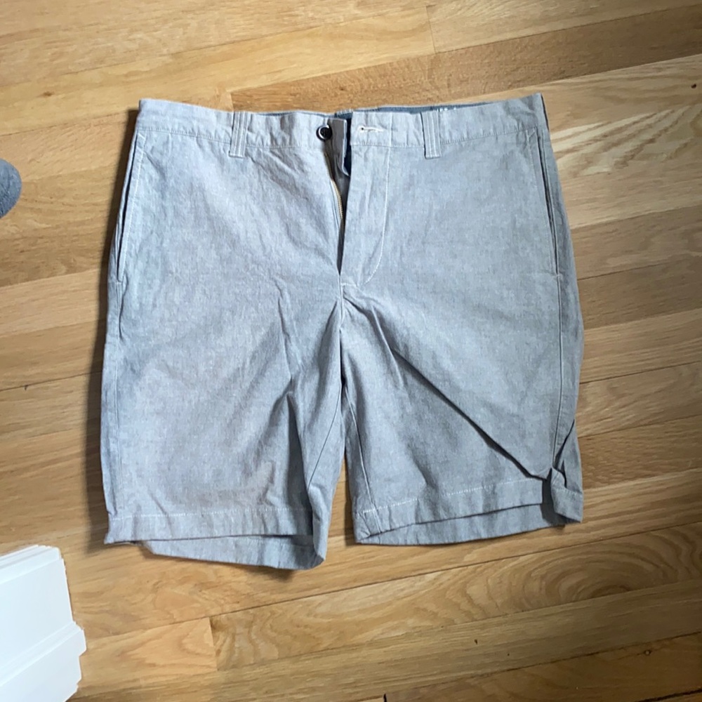 Gray khaki dress shorts